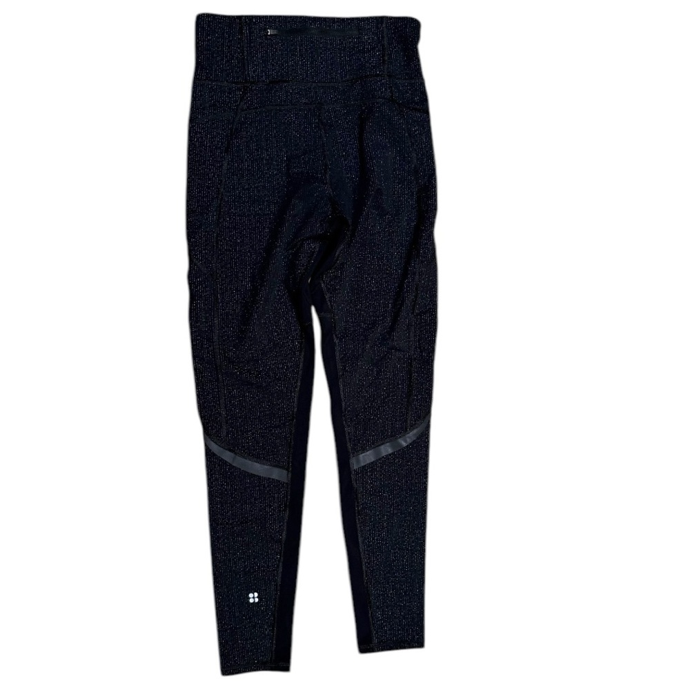 Sweaty Betty The Zero Gravity Legging Full Length Metallic Pinstripe Black